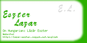 eszter lazar business card