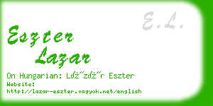 eszter lazar business card